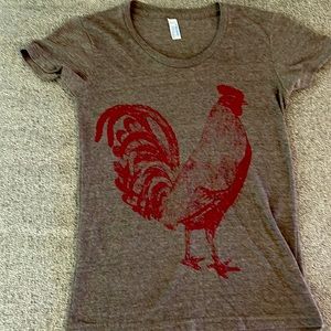 T shirt with rooster